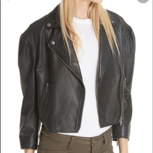 JOIE size small 100% lamb leather black